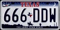 Click image for larger version. 

Name:	2004_Texas_license_plate_666_DDW.jpg 
Views:	62 
Size:	29.6 KB 
ID:	15433